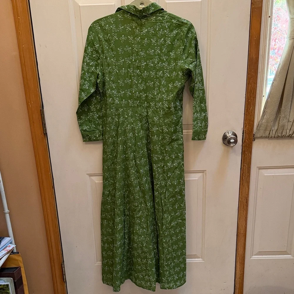 Julia Amory Green Floral Long Sleeve Dress - Picture 6 of 8